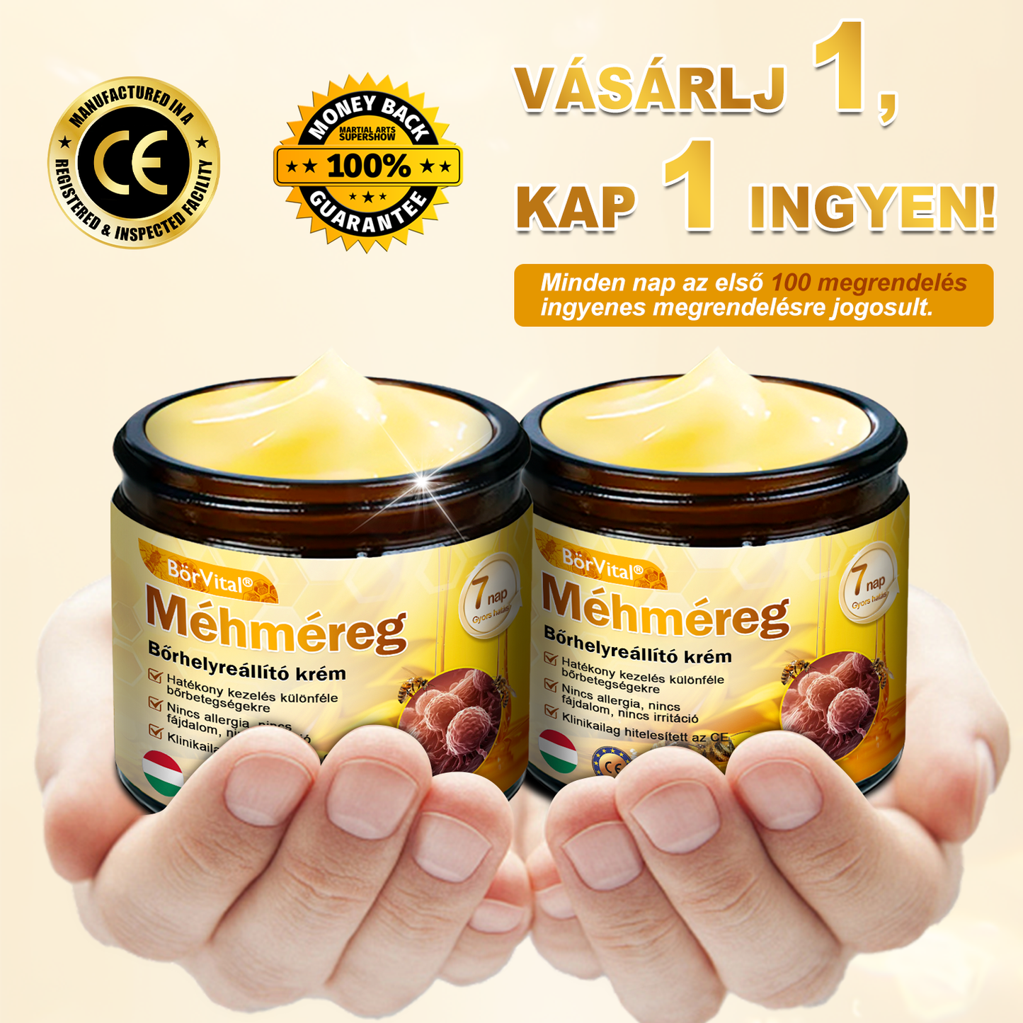 ✨ ZödVita® Méhméreg Bőr Helyreállító Krém 🔥 Magyar fejlesztés, magyarországi gyártás és szállítás