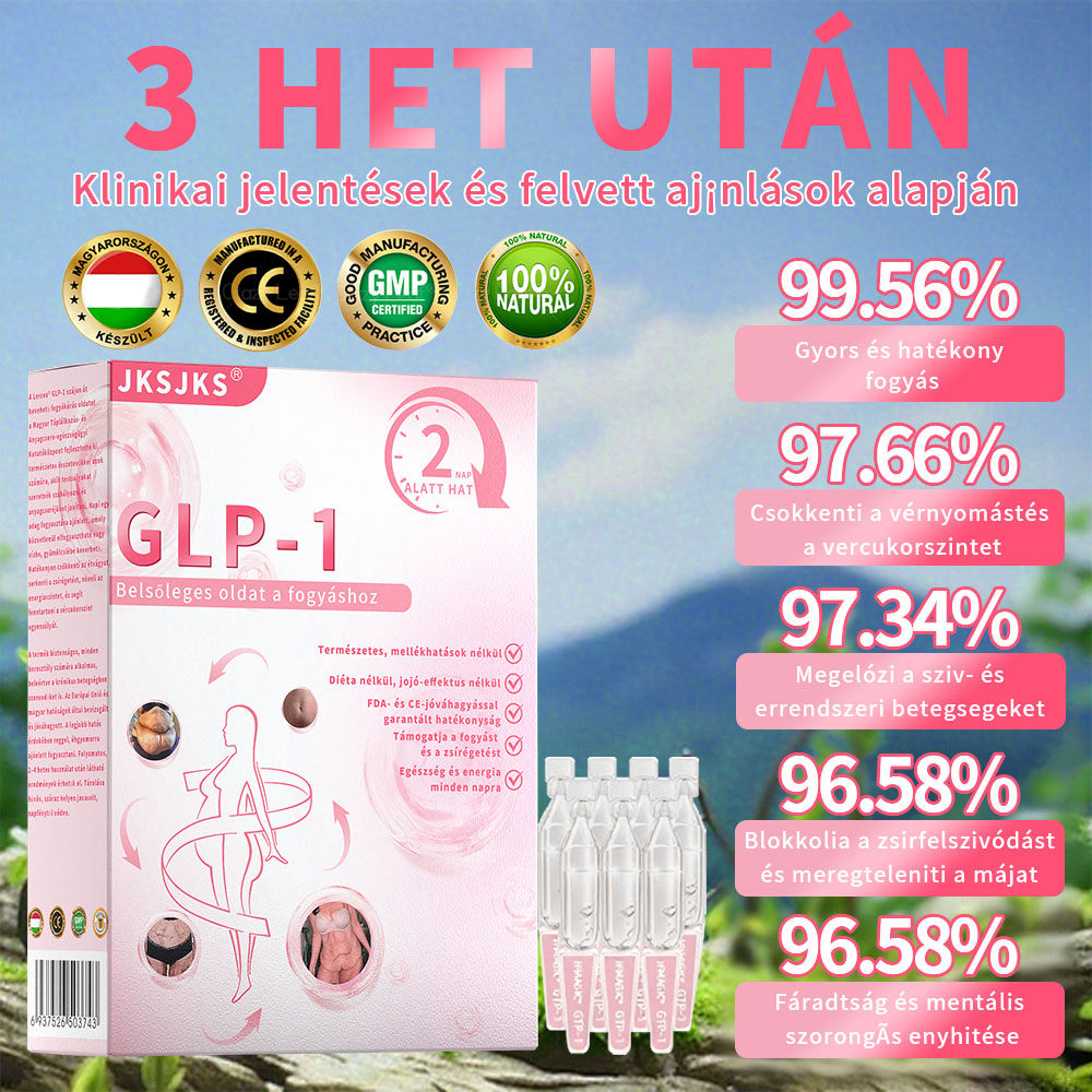 Mayo Klinika által ajánlott | 💪💪JKSJKS® Meglutide GLP-1 Aktiváló Oralis Oldat – Tartalmaz moringát, NAD+-t és yerba matét, természetes támogatás fogyáshoz, öregedésgátláshoz és cukoranyagcseréhez