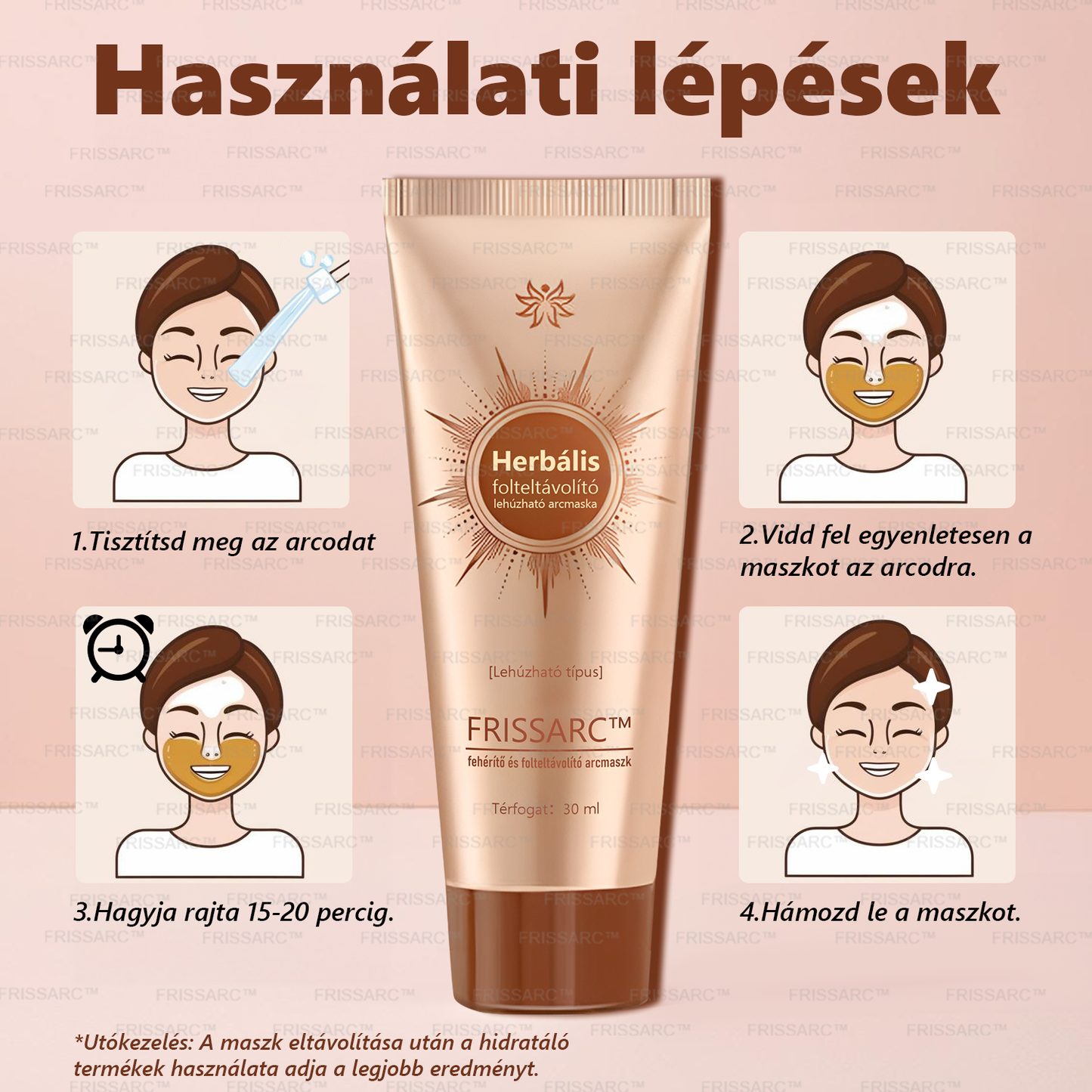 🌿FRISSARC™ fehérítő és folteltávolító arcmaszk – Természetes összetevők tartósan eltüntetik a foltokat, szeplőket és napfoltokat.